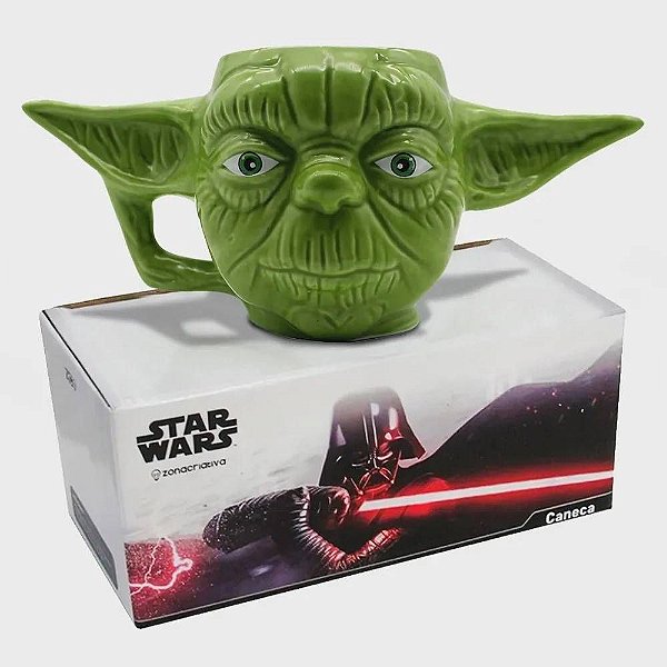 Caneca 3D Star Wars Mestre Yoda - Zona Criativa