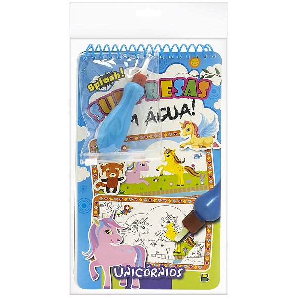 Livro Surpresas Com Água Unicórnios - BrasiLeitura