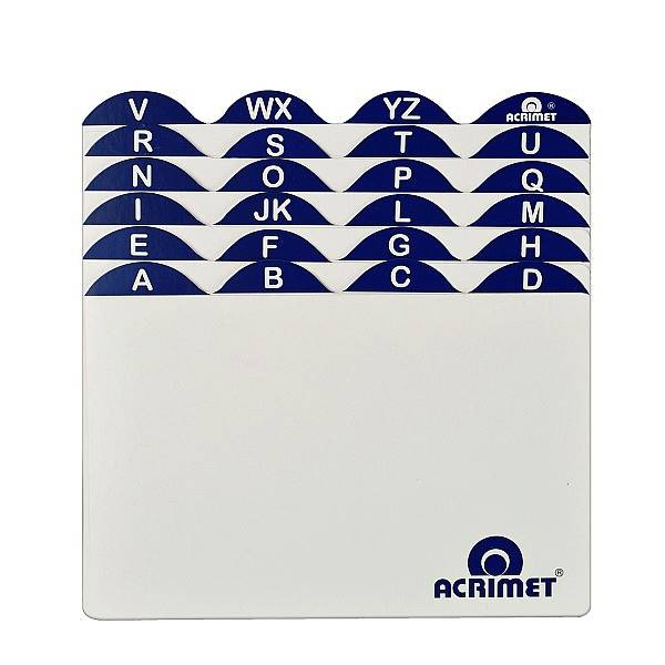Índice A - Z Para Fichas 4X6 De Fichário De Mesa - Acrimet