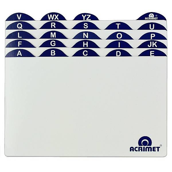 Índice A - Z Para Fichas 6X9 De Fichário De Mesa - Acrimet