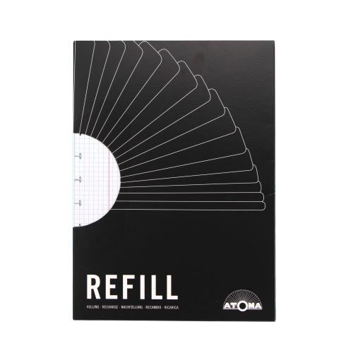 Refil Caderno De Disco A4 60 Folhas Quadriculado 5X5 - Atoma