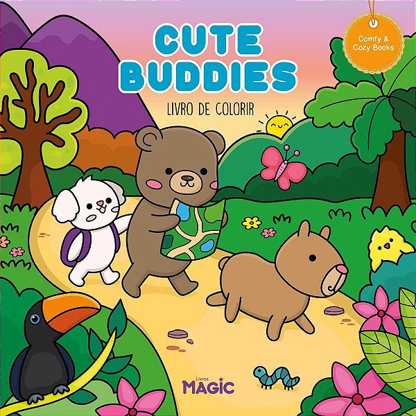 Livro De Colorir Cute Buddies 48 Páginas - Magic Kids