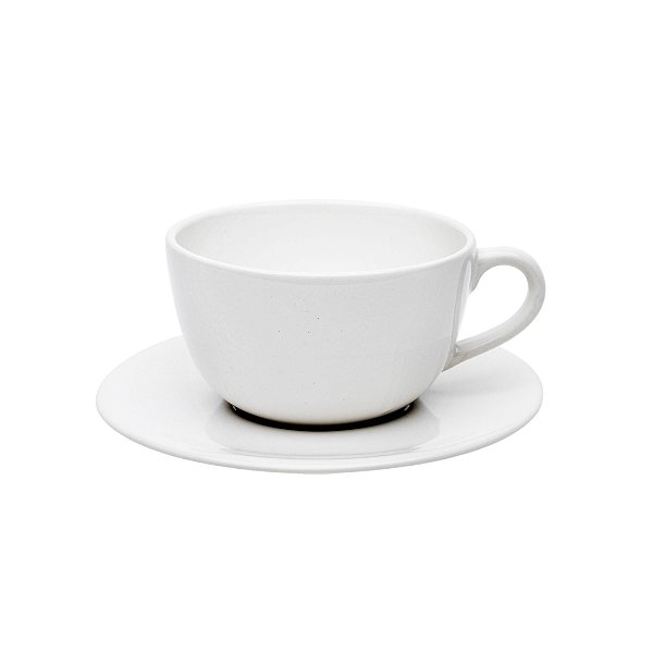 Conjunto 6 Xícaras De Chá Com Pires 200ml - Unni White Oxford