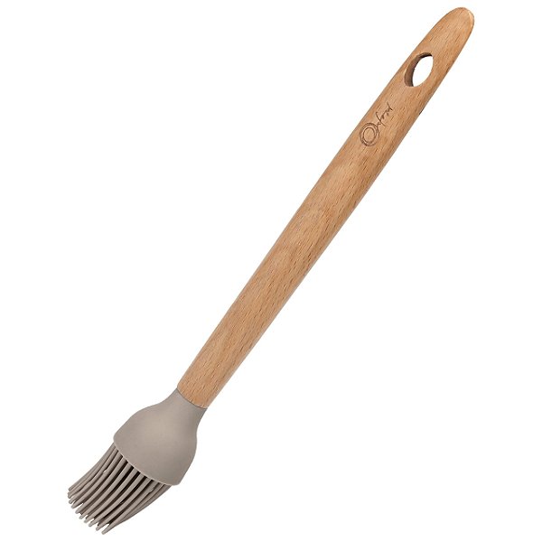 Pincel Culinário de Silicone com Cabo Madeira Oxford Warm Grey