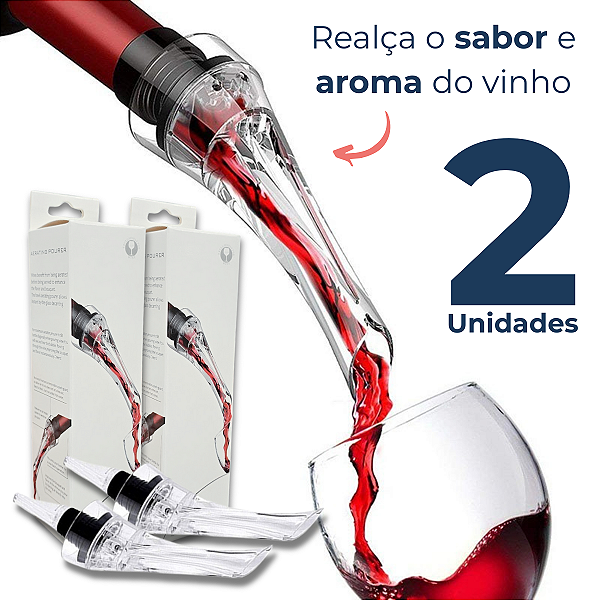 Kit 2 Aeradores em Acrilico Decantador para Vinho