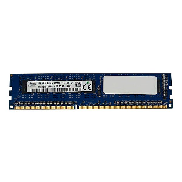Memória Hynix para servidor 4Gb DDR3 1600MHz PC3L-12800E 1Rx8 - Seminovo
