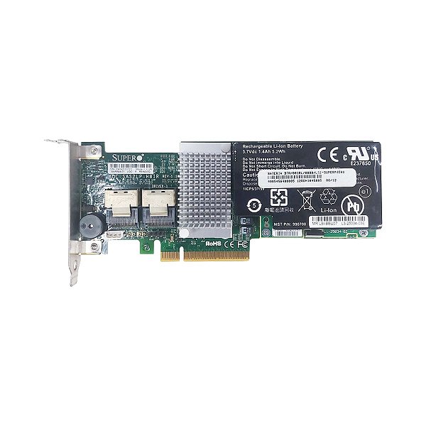 Controladora RAID Supermicro SAS/SATA 6Gbs (AOC-SAS2LP-H8IR) - Seminovo