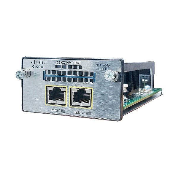 Módulo Cisco C3KX-NM-10GT 2x 10Gb RJ-45 Catalyst 3750X e 3560X - Seminovo