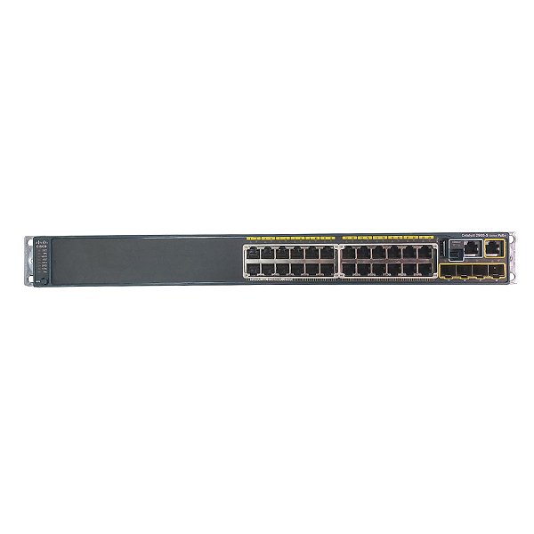 Switch Cisco Catalyst 24x Gigabit PoE + 4x SFP (WS-C2960S-24PS-L) - Seminovo