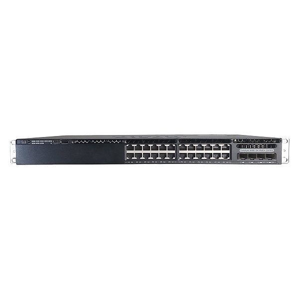 Switch Cisco Catalyst 3650 24 Portas Gigabit PoE+ 2x10G SFP+ (WS-C3650-24PDM-S) - Seminovo
