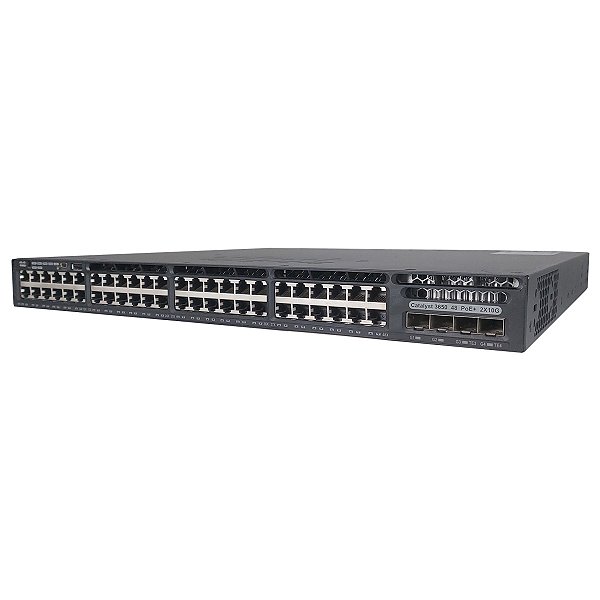 Switch Cisco Catalyst 3650 48 Portas PoE+ 2x10G SFP+ (WS-C3650-48FD-S) - Seminovo