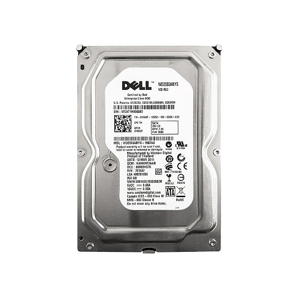 HD Dell 250GB SATA 3Gbps 7.2K RPM 3.5" LFF Enterprise (0H962F) - Seminovo