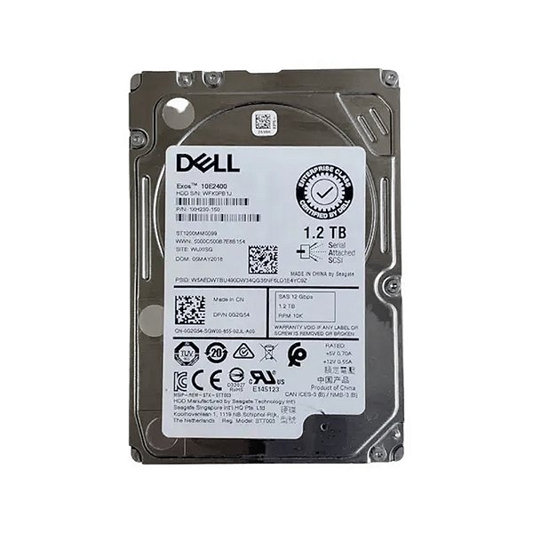 HD Dell 1.2TB SAS 12Gb/s 10K RPM 2.5" SFF Seagate (0G2G54) - Seminovo