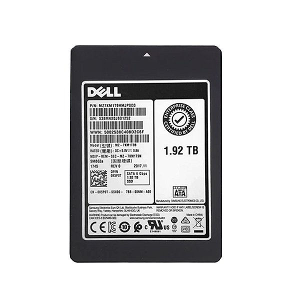 SSD Dell Samsung SM863a 1,92TB SATA 6Gb/s 2,5" (0K5P0T) - Seminovo