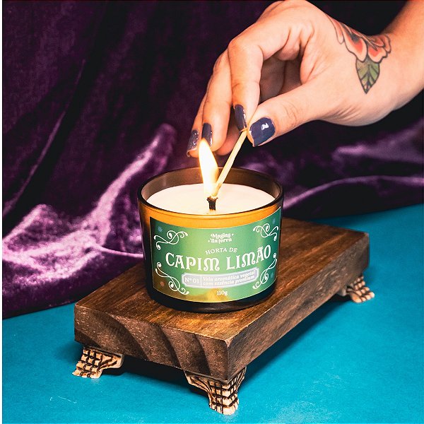 Vela Aromática Vegetal Horta de Capim Limão Nº01