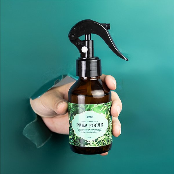 Spray Terapêutico Para Focar Com Óleos Essenciais 120ml (Grande)