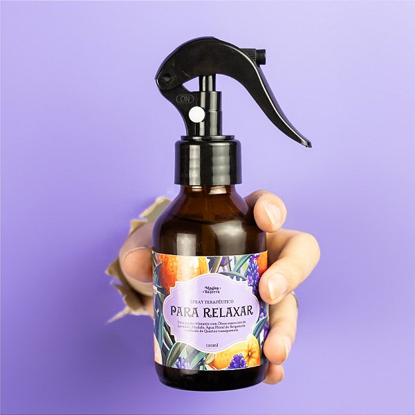 Spray Terapêutico Para Relaxar Com Óleos Essenciais 120ml (Grande)
