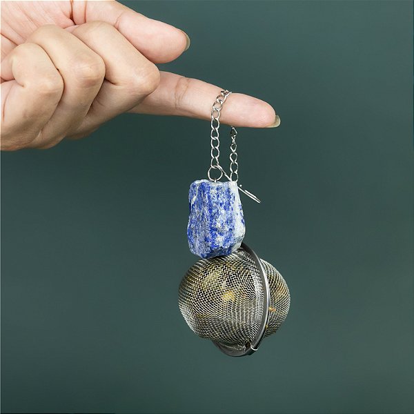 Infusor de Chá com Cristal Lápis Lazuli
