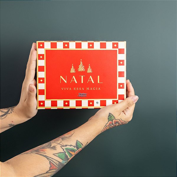 Caixa Presente Natal Média (19,5cmX14,5cmX6,5cm)