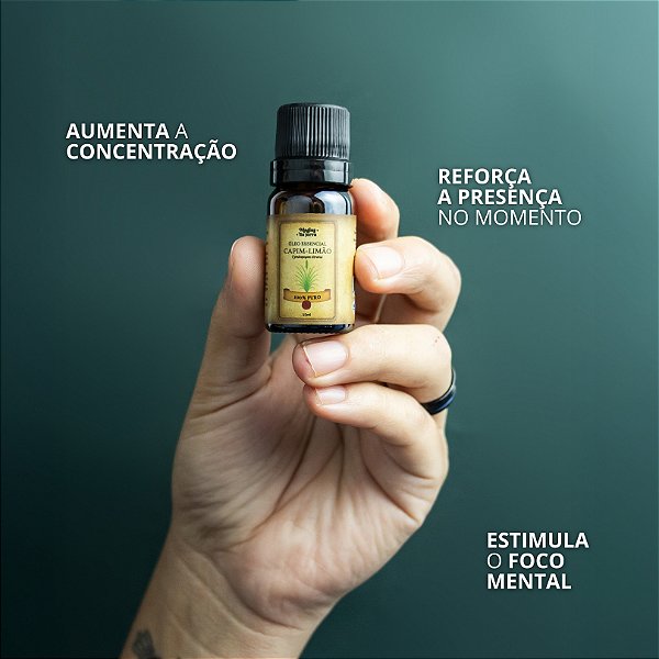 Óleo Essencial de Capim-Limão 100% Puro 10ml