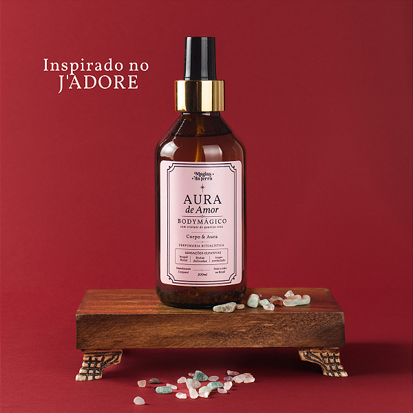 Body Splash Aura de Amor Com Cristais 200ml