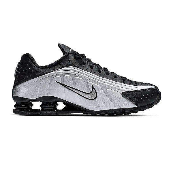 Tenis Nk Shox R4 Preto Prata Masculino