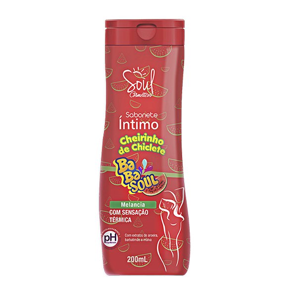 Sabonete Liquido Feminino Melancia Fresh Soul 200ml Original