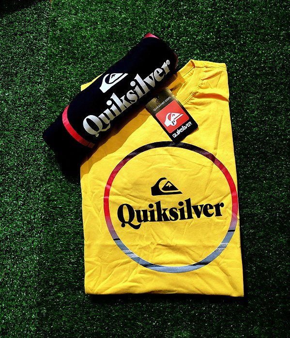 Camiseta Masculina Da Marca QUIKSILVER Amarela - Tam: M, G, P, GG
