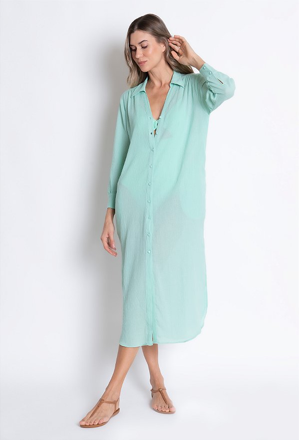 CHEMISE MARROCOS VERDE AGUA
