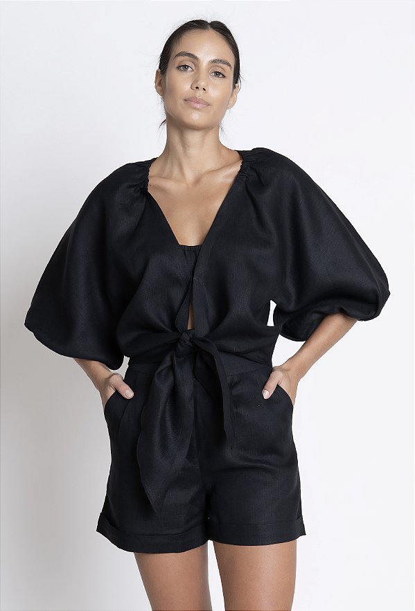 BLUSA MALTA PRETA+TOP