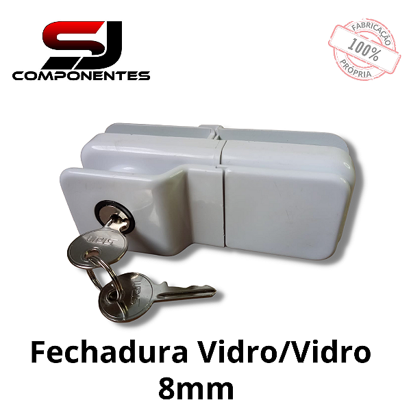 FECHADURA VIDRO/VIDRO 8MM