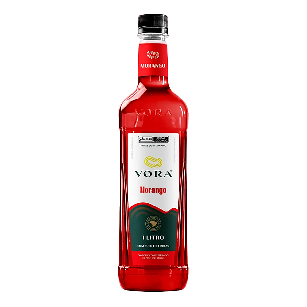 Xarope Premium Vora Morango P/ Drinks E Soda Italiana 1l