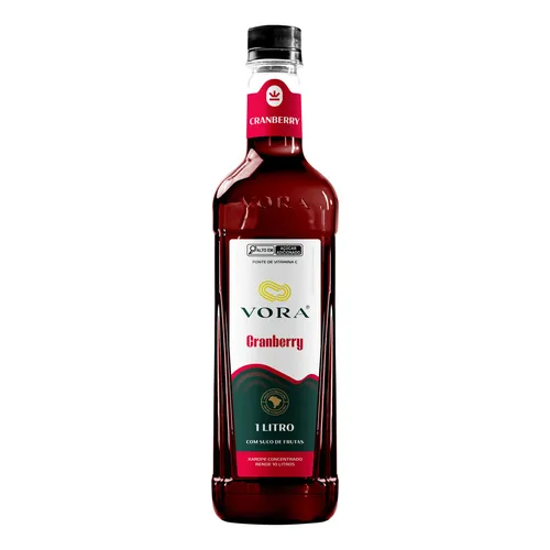Xarope Premium Vora Cranberry P/ Drinks E Soda Italiana 1l