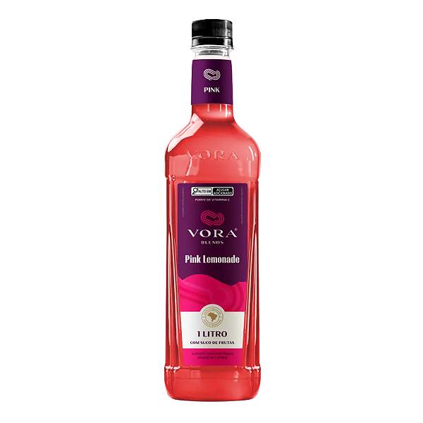 Xarope Premium Vora Pink Lemonade P/ Drinks E Soda Italiana 1l