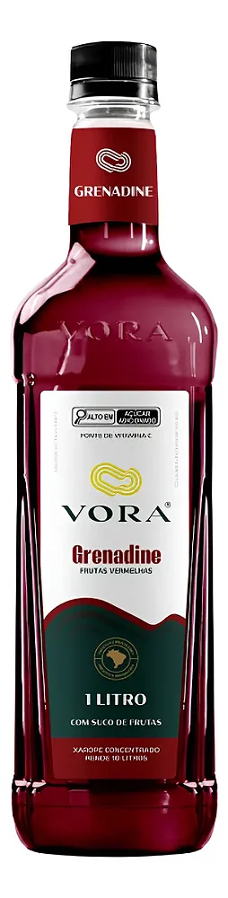 Xarope Premium Vora Grenadine P/ Drinks E Soda Italiana 1l