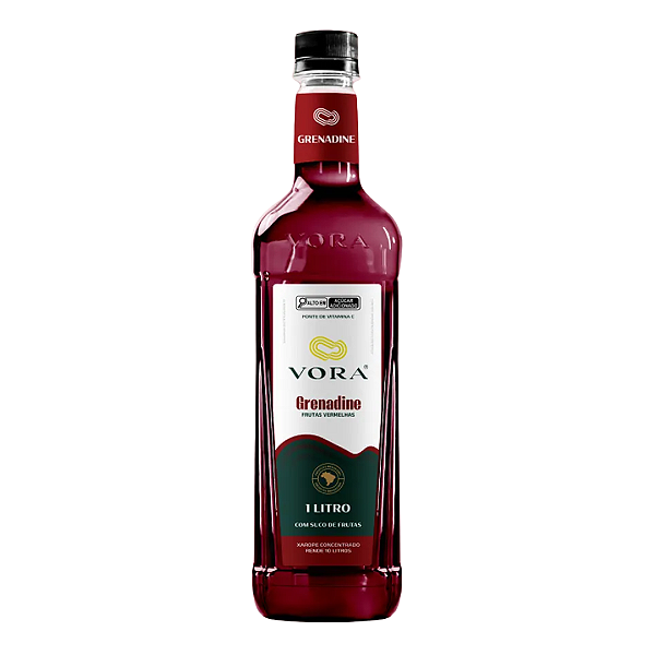 Xarope Premium Vora Grenadine P/ Drinks E Soda Italiana 1l