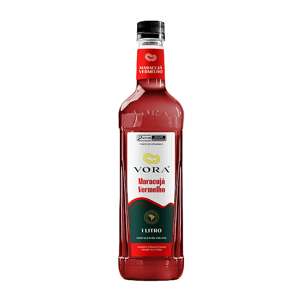 Xarope Premium Vora Maracujá Vermelho P/ Drinks E Soda Italiana 1l