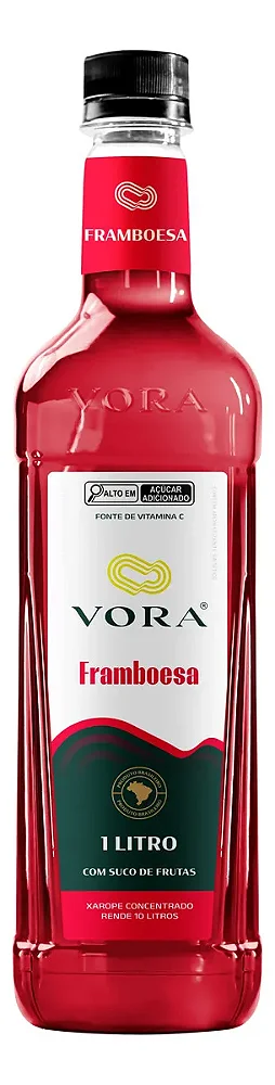 Xarope Premium Vora Framboesa P/ Drinks E Soda Italiana 1l
