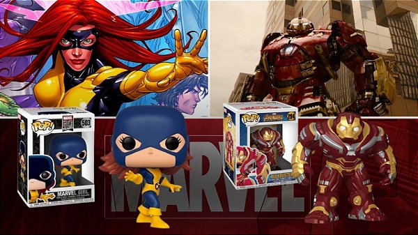 Funko Pop! MARVEL GIRL + HULKBUSTER - Especial de Natal + Presente