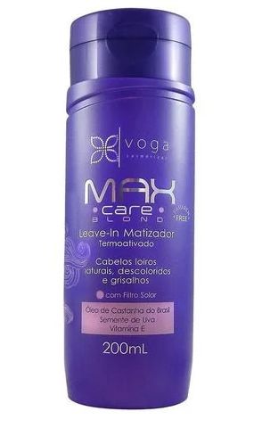 Leave-in Matizador Desamarelador Termoativado 180ml | Max Care Blonde