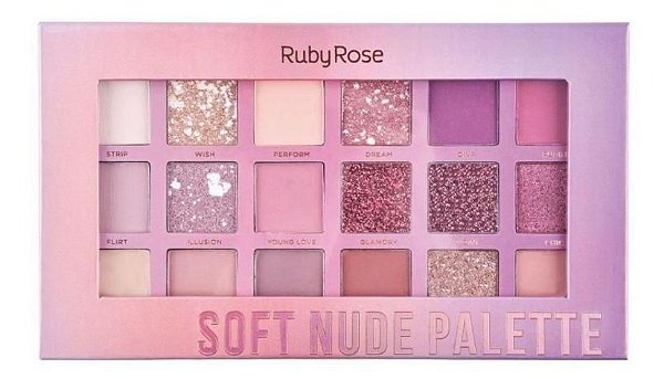 Paleta de Soft Nude 18 cores | Ruby Rose