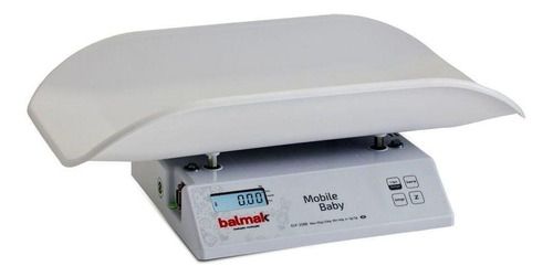 Balança Corporal Digital Pediátrica Balmak Móbile Baby Elp-25bb Branca, Até 25 Kg