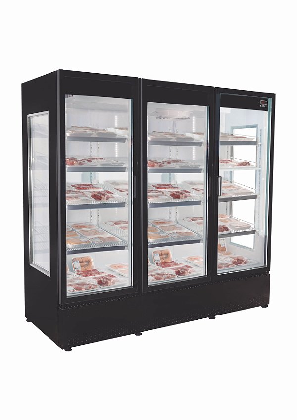 EXPOSITOR FRILUX RF-008-C VERTICAL B/ CARNES EMBALADAS - PORTA DE VIDRO 2400L