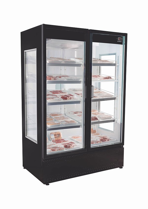 EXPOSITOR FRILUX RF-006-C VERTICAL B/ CARNES EMBALADAS - PORTA DE VIDRO 1200L