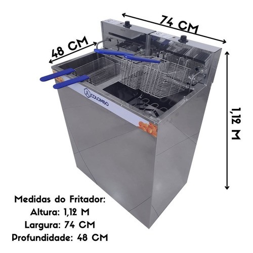 Fritador Água E Óleo Jl Colombo 5kw Gabinete 36 Lts