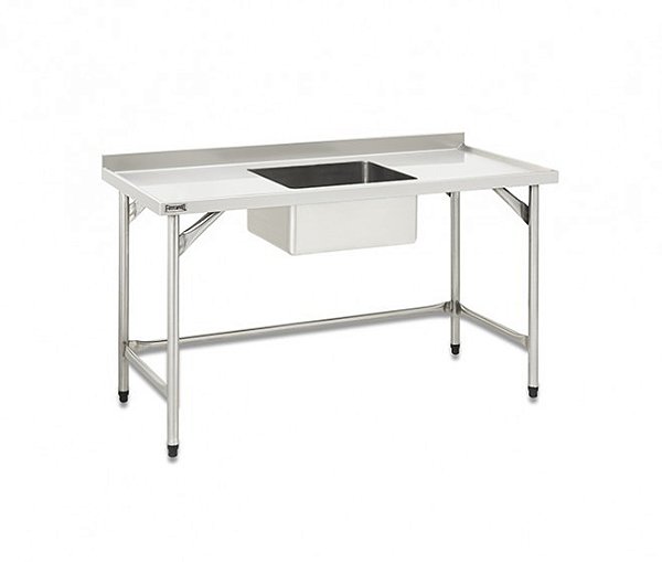 Pia 2,0X65X9OCm Total Inox AISI 304 com cuba 60 x 50 x 33 cm Fritomaq
