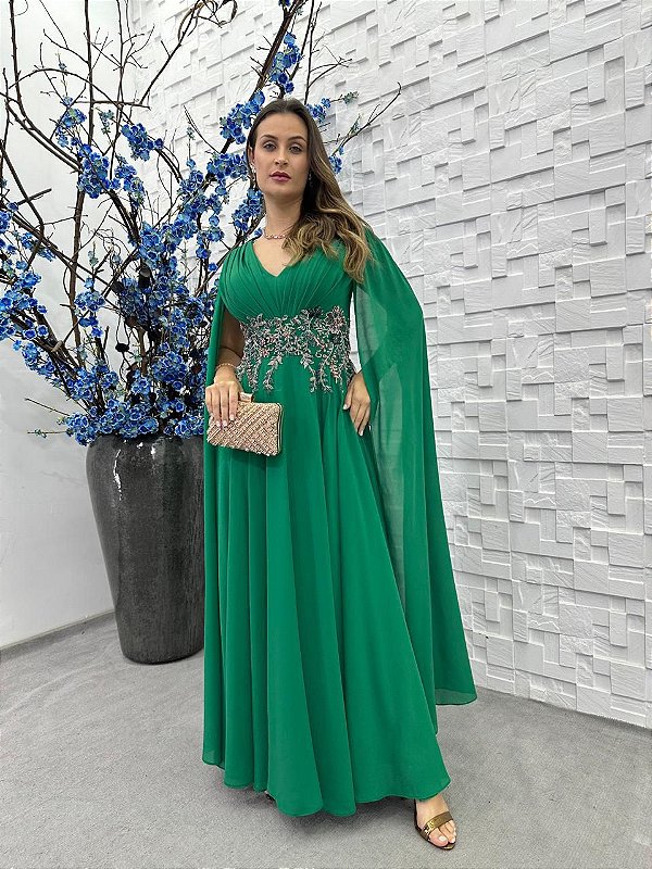 Vestido Antuerpia bordado manuealmente + Clutch Brinde