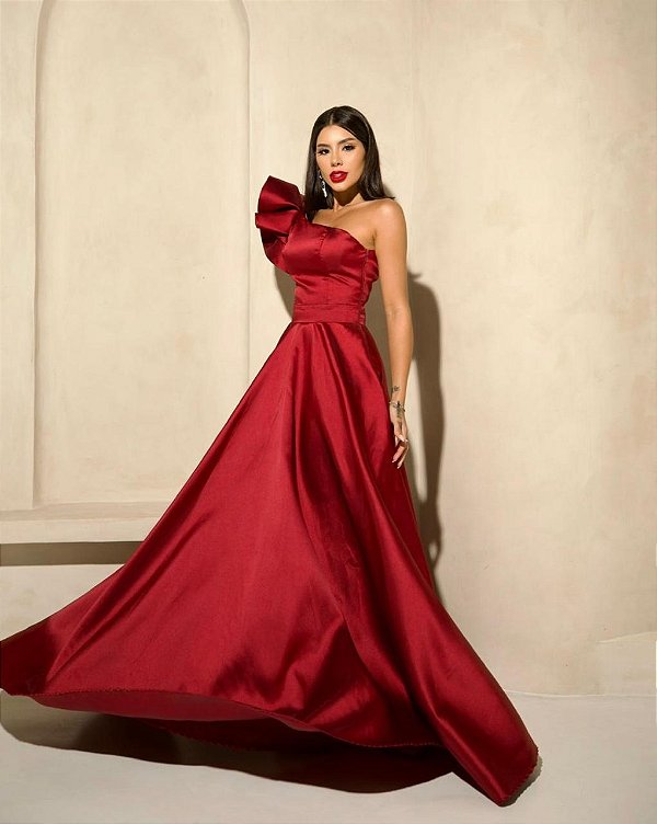 Vestido Alemanha marsala + Clutch Brinde