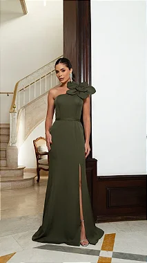 Vestido Floripa verde oliva