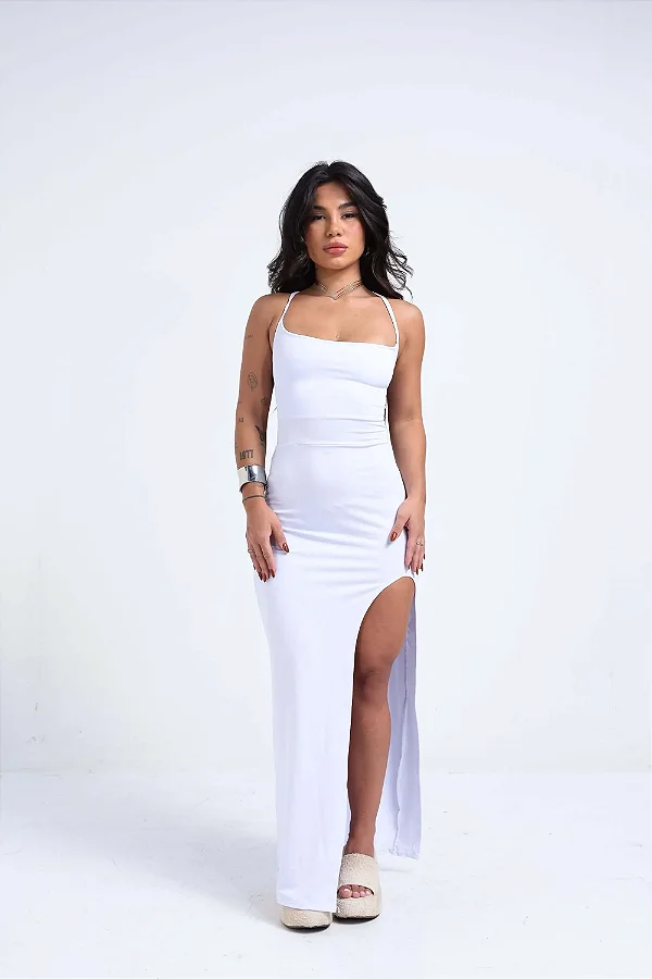 Vestido Amarração nas costas preto